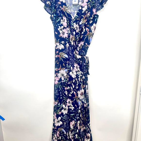NWT Wrap Maxi Floral dress Size Small‎ Cap Sleeve by Sofia Vergara - Picture 10 of 13